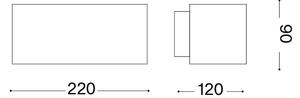 Ideal Lux - Venkovní nástěnné svítidlo ANDROMEDA 1xE27/60W/230V IP55 hnědá