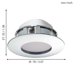 Eglo 95818 - LED podhledové svítidlo PINEDA LED/4,9W/230V
