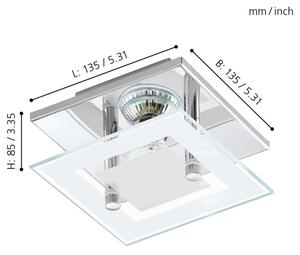 Eglo 94224 - LED stropní svítidlo ALMANA 1xGU10-LED/3W/230V