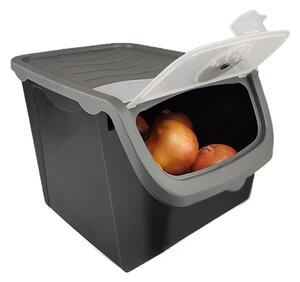 Orion Skladovací box na cibuli a brambory, 12L, šedý