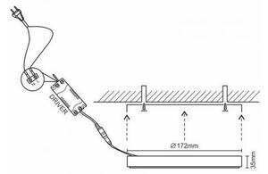 LED Stropní svítidlo LED/12W/230V 4000K pr. 17,2 cm