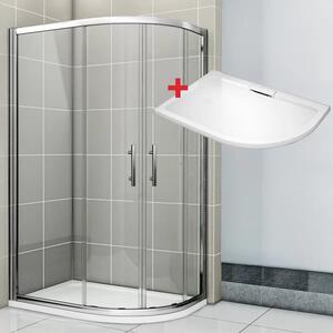 NATALI HARD 90x80 Clear Levý Sprchový kout asymetrický