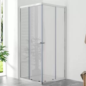 POINT Q 80x80 Clear Čtvercová sprchová zástěna
