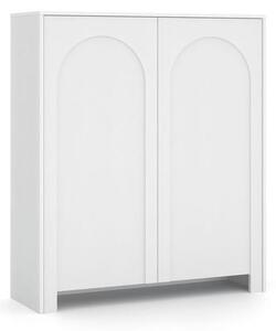 Bílá komoda, bezúchytkové otevíraní, š: 100cm