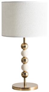 Stolní lampa LOKY Kov Mosazná/Béžová