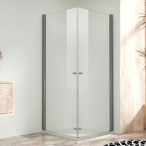 ALFA DUE Chrom 75x75 Čiré Sprchová zástěna oboustranně otevírací