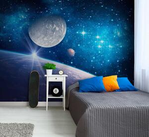 Fototapeta Planeta a Měsíc ve vesmíru, Designové fototapety na zeď, Populární fototapety, u57785 - Tapeko.co.cz