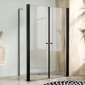 BETA COMBI Black 90x90 Clear Čtvercový sprchový kout bez vaničky