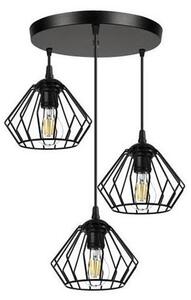 Lustr na lanku CEED 3xE27/60W/230V černá