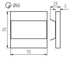 Kanlux 26849 - LED Schodišťové svítidlo TERRA LED/0,8W/12V 3000K