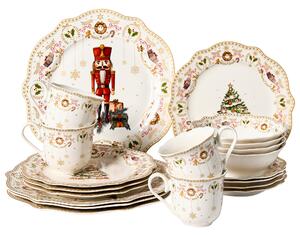 Sada 20 kusů nádobí CARDAMOM Porcelán Bílá