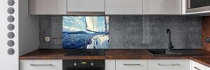 Panel do kuchyně Jachta na pozadí moře pksh-126072347