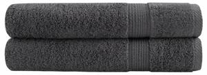 Prémiové saunové osušky SOLUND 2 ks antracitové 80x200 cm 600 g/m² 137168