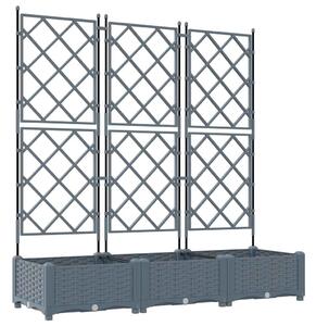 Zahradní pěstebník 3 ks Světle šedá 120 x 40 x 125,5 cm PP
