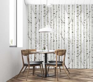 Fototapeta Bílý a hnědý pruhovaný závěs, Lesní fototapety, Populární fototapety, u58973 - Tapeko.co.cz