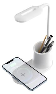 LED Stolní lampa LED/3W/5V s bezdrátovým nabíjením bílá