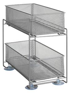 Wenko Kovový regál s úložnými boxy Gioma (stříbrná) (100353866002)