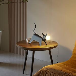 Lucande Idalina LED stolní lampa, kočka, černá