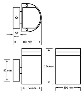 Venkovní nástěnné svítidlo KORTEK 1xGU10/30W/230V IP54 černá