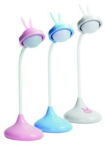 LED Dětská dotyková lampička RABBIT LED/0,4W/5V 3000/6500K modrá + USB