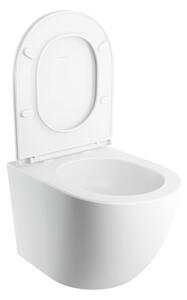 OMNIRES OTTAWASPXMWBM - Závěsné WC s prkénkem SoftClose OTTAWA keramika/bílá