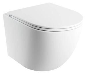 OMNIRES OTTAWASPXMWBM - Závěsné WC s prkénkem SoftClose OTTAWA keramika/bílá