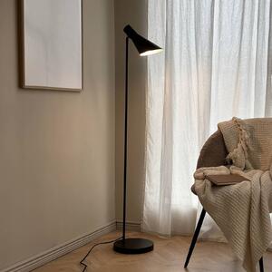 Dyberg Larsen stojací lampa DL12, černá, výška 139 cm, kovová, Černá, Obývací pokoj / jídelna, kov, Design