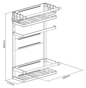 MK FLORIA MKF-21MG01W - Magnetický organizér 46,5x34 cm bílá