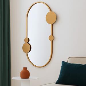 Nástěnné zrcadlo SAANA s geometrickými ozdobami, 46 x 76 cm