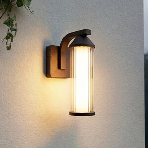 Lindby LED venkovní nástěnné svítidlo Neravio, rez, výška 26 cm, IP54, Hnědá / rez, Hliník, Moderní