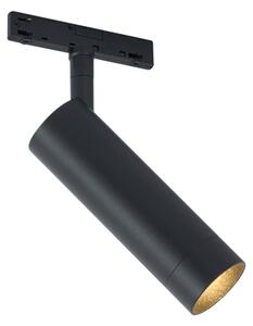 Moderní bodové svítidlo černé pro 1fázový kolejnicový systém GU10 35mm - Slimline Uzzy