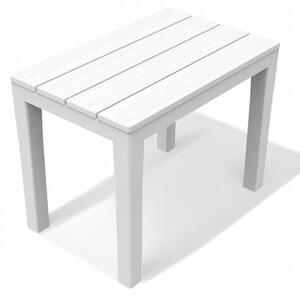 Nízký venkovní stolek z pryskyice 60 x 39 x 45 cm, model Timor – bílý