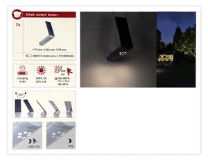 Paulmann 94261 - LED/1,2W IP44 Solární nástěnné svítidlo se senzorem ILIAS 3,7V