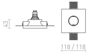 RED - Design Rendl - R12358 - Podhledové svítidlo DINGO 1xGU10/35W/230V