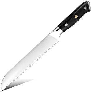 Kuchyňský nůž na pečivo Hanzo Black DE SaKuRo 20 cm