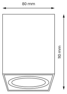 Bodové svítidlo BIMA 1xGU10/25W/230V hranatý bílá