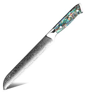Nůž na pečivo z damaškové oceli SaKuRo Ocean Shell 20,3 cm