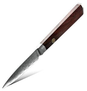 Loupací nůž z damaškové oceli SaKuRo Palisandr 8,9 cm