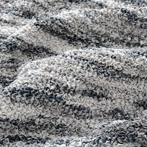 Bielastické potahy OCEANO NOVÉ šedo-modré rohová sedačka (š. 350 - 530 cm)