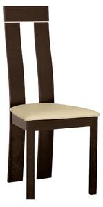 Dřevěná stolička, wenge/látka béžová magnolie, DESI NEW