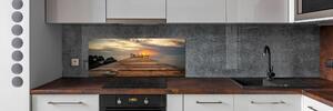 Panel do kuchyně Dřevěné molo pksh-131387481