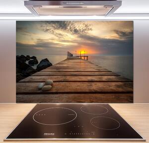Panel do kuchyně Dřevěné molo pksh-131387481