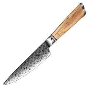 Víceučelový nůž z damaškové oceli SaKuRo Olive 12,7 cm