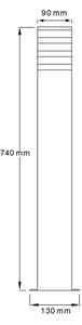 Venkovní lampa se senzorem TEKSAS 1xE27/12W/230V IP44 74 cm antracit