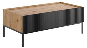 Konferenční stolík se zásuvkami Zulek 2SZ, Barva: dub artisan / dub artisan + černá 5903211407604