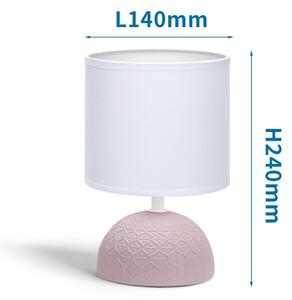Aigostar - Stolní lampa 1xE14/40W/230V růžová/bílá