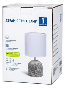 Aigostar - Stolní lampa 1xE14/40W/230V šedá/bílá