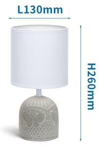 Aigostar - Stolní lampa 1xE14/40W/230V šedá/bílá