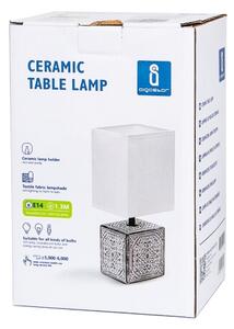 Aigostar - Stolní lampa 1xE14/40W/230V šedá/bílá