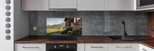 Panel do kuchyně Dřevěný dům hory pksh-131816797